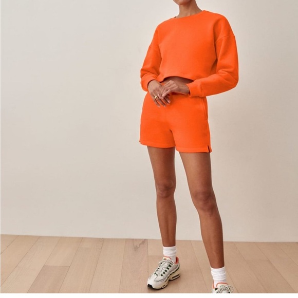 Reformation Boxy Cropped Crew Sweatshirt - Picture 2 of 3